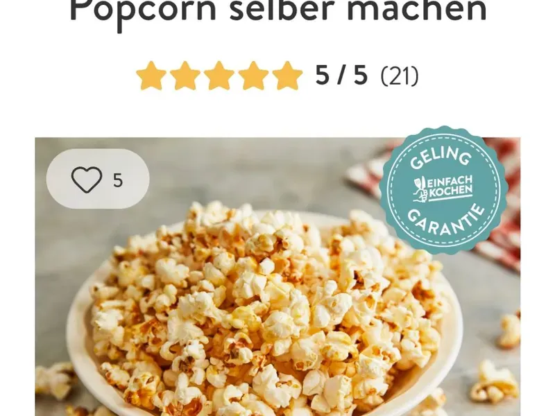 Popcorn selber machen
