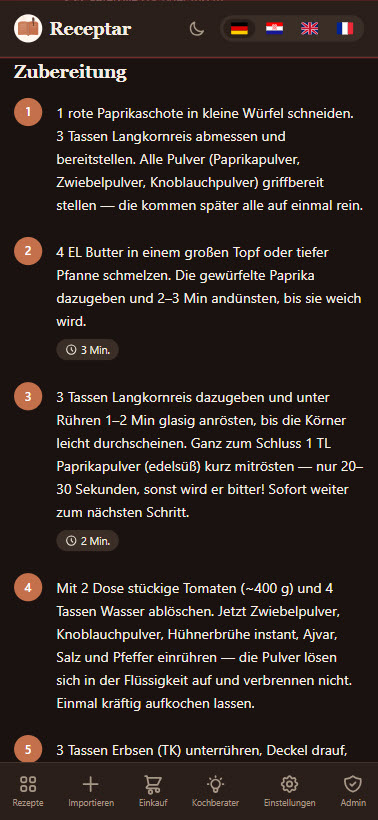 Rezept mit 8 Portionen